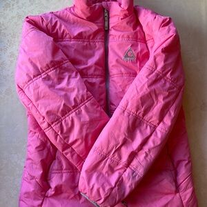 Gerry Weber Pink Puffer Jacket with High Collar and Zipper Closure